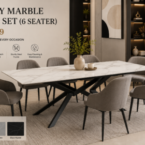 Luxury Marble Dining Set (6 Seater)