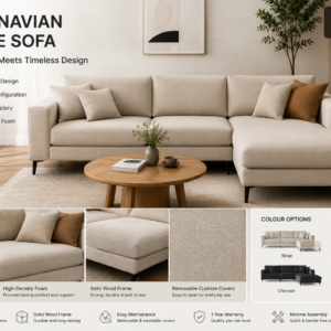 Scandinavian L-Shape Sofa