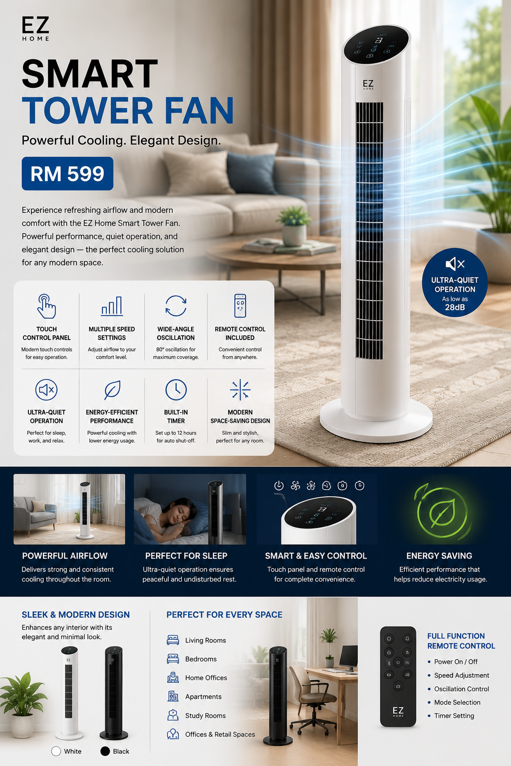 Smart Tower Fan - Image 2
