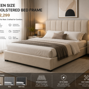 Queen Size Upholstered Bed Frame